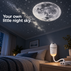 Mini Galaxy Star Projector — 2-in-1 USB Night Light Black