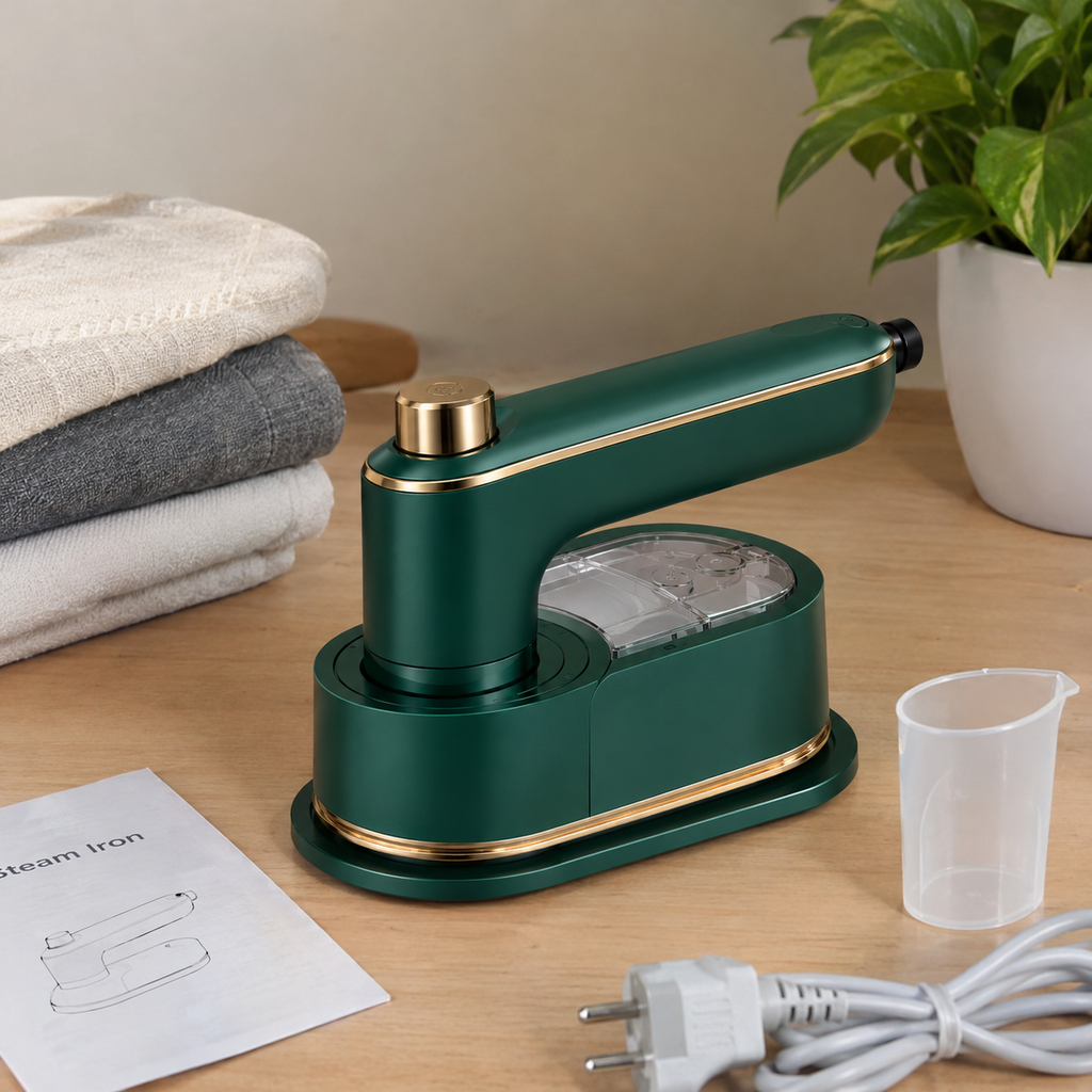 3-in-1 Mini Steam Iron – Portable Clothes Steamer