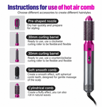 5-in-1 Hot Air Brush Hair Styler – Dryer, Curler, Volumizer & Smoothing Brush