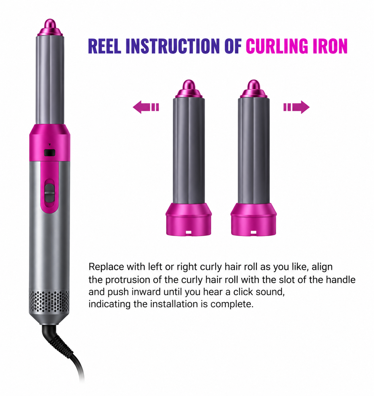 5-in-1 Hot Air Brush Hair Styler – Dryer, Curler, Volumizer & Smoothing Brush