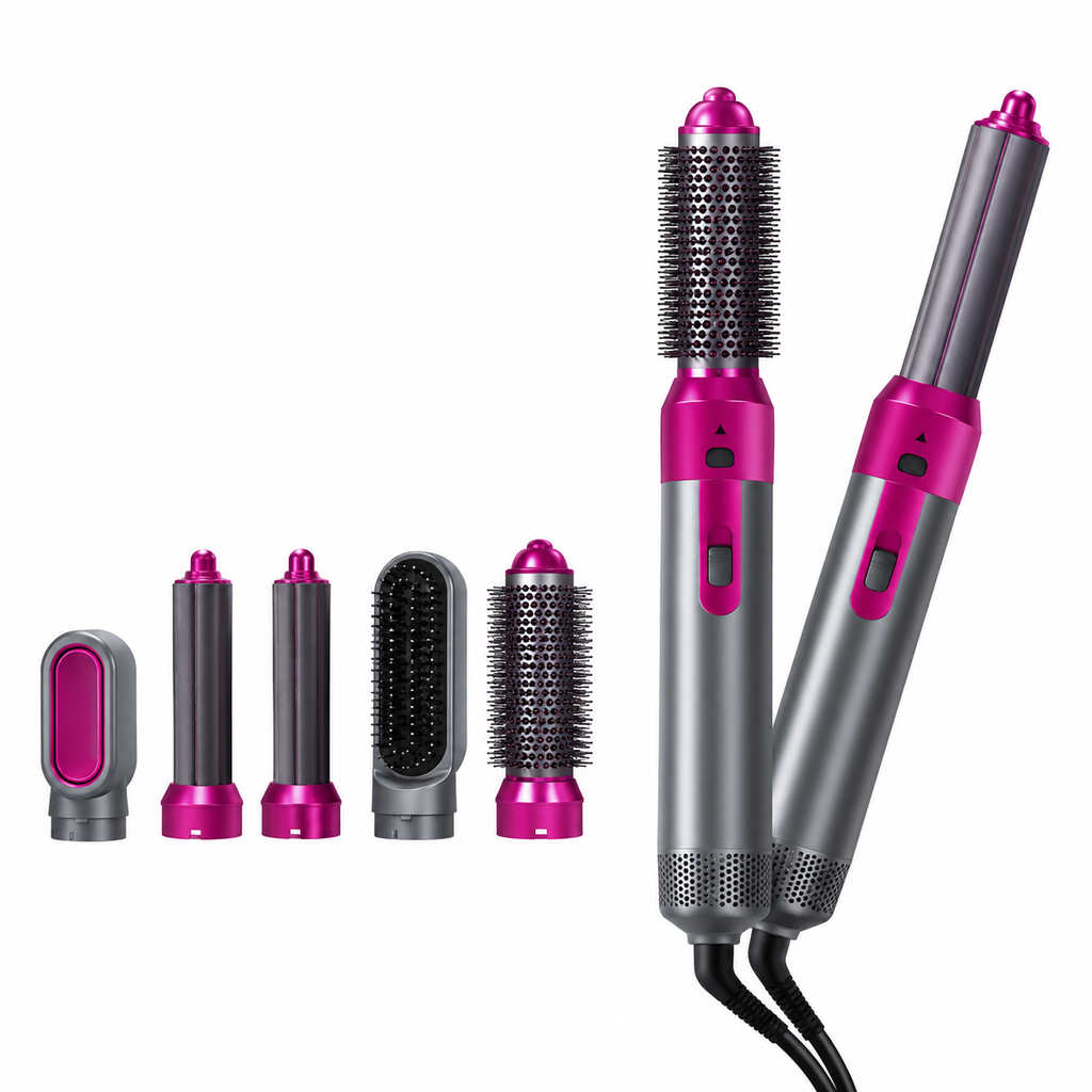 5-in-1 Hot Air Brush Hair Styler – Dryer, Curler, Volumizer & Smoothing Brush