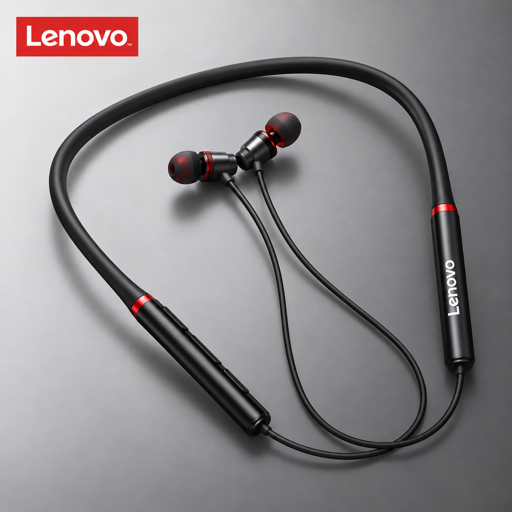 Lenovo - Hanging Neckband Wireless Headphones