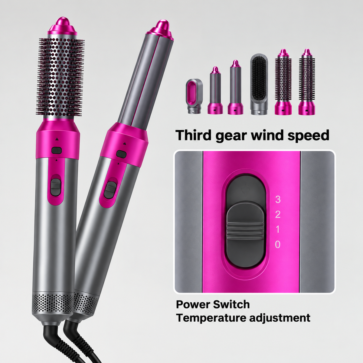 5-in-1 Hot Air Brush Hair Styler – Dryer, Curler, Volumizer & Smoothing Brush