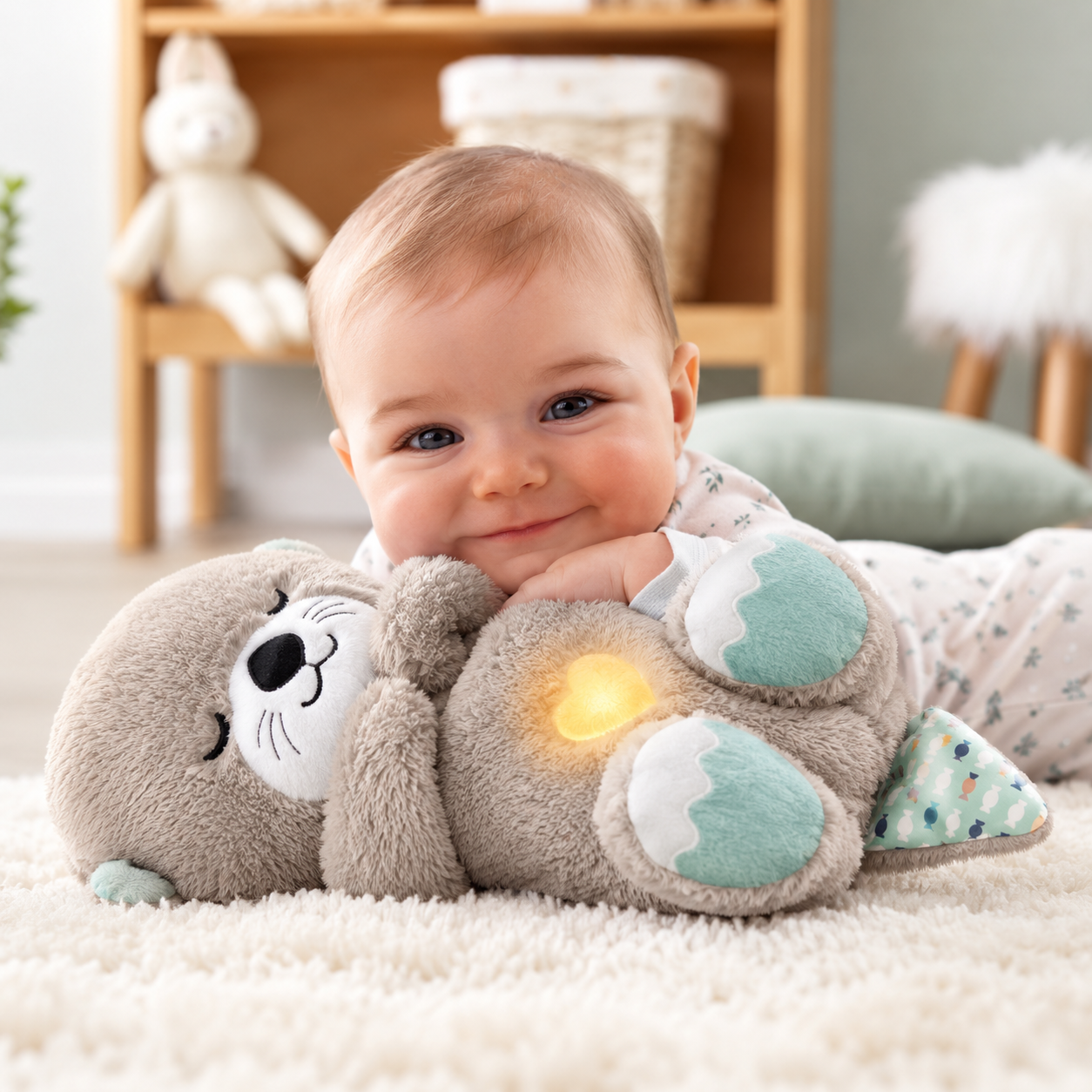 Heartbeat & Light-Up Belly Bear