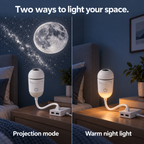 Mini Galaxy Star Projector — 2-in-1 USB Night Light Black
