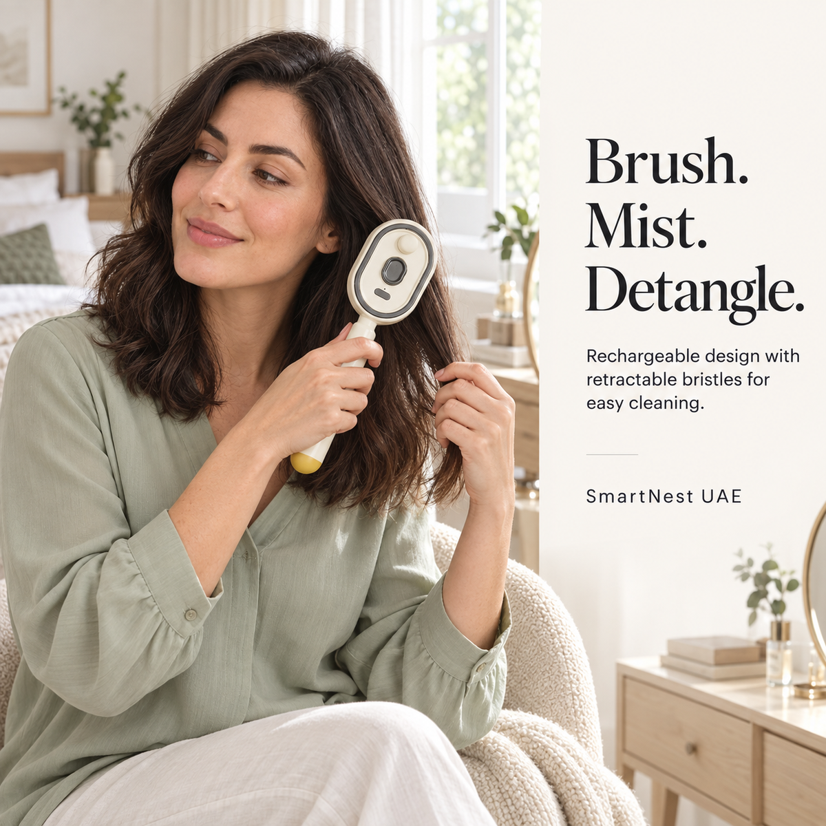 Steam Brush | Rechargeable Detangling Tool with Oil