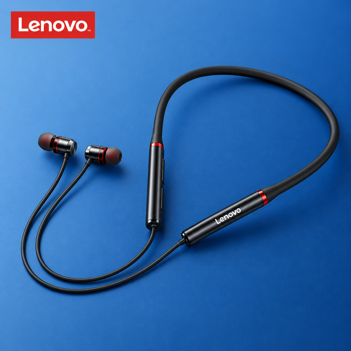 Lenovo - Hanging Neckband Wireless Headphones