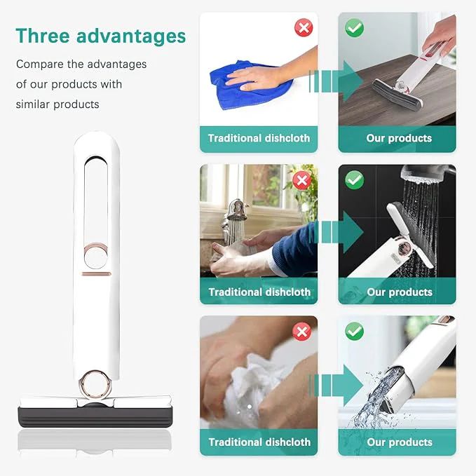 Portable Self-Squeezing Mini Mop